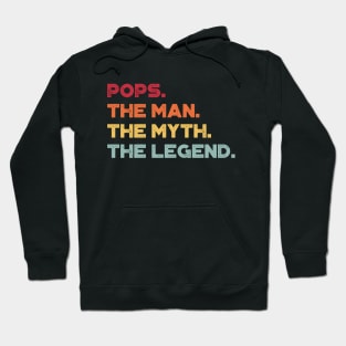 Pops The Man The Myth The Legend Sunset Funny Father's Day Hoodie